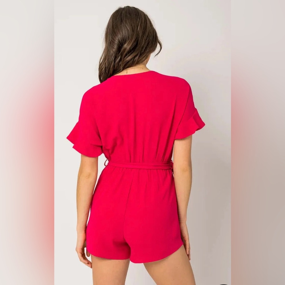 NWT Pink Tie-Waist Romper | Comfy Spring Summer Romper | Size S - Picture 2 of 7